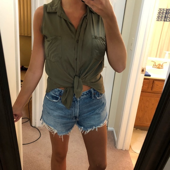 Tops - Button Front Tank